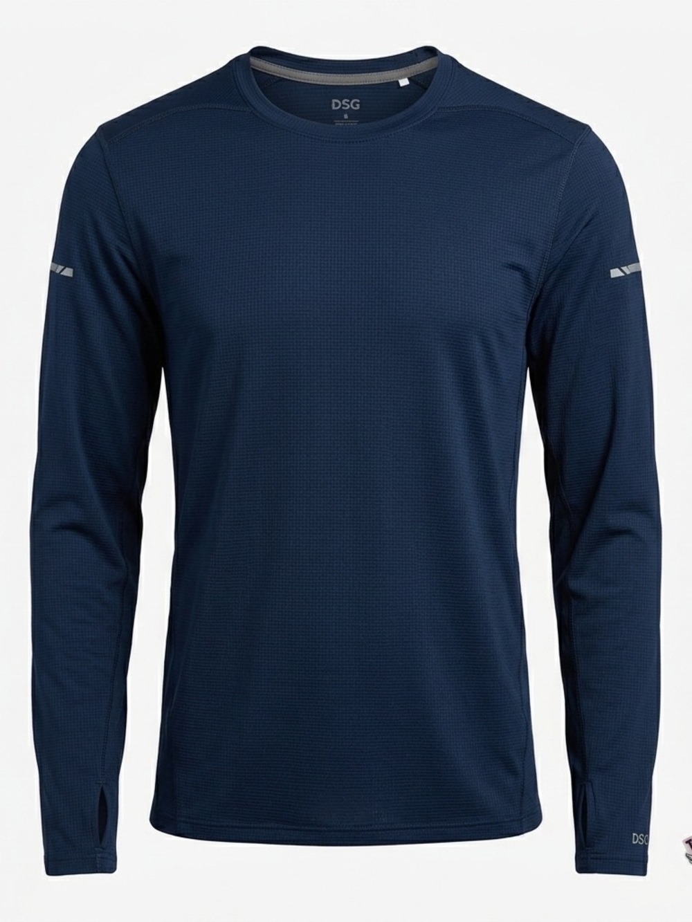 DSG Stride Long Sleeve Run Tee Men’s Small Navy Athletic Moisture Wicking